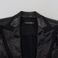 Dolce & Gabbana Black Long Sleeves Crop Blazer Cotton Jacket
