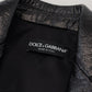 Dolce & Gabbana Black Long Sleeves Crop Blazer Cotton Jacket