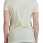 Dolce & Gabbana Yellow Havanity Round Neck Tee Cotton T-shirt