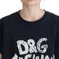 Dolce & Gabbana Black D&G Fashion Round Neck Cotton T-shirt