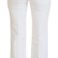 Dolce & Gabbana White Leopard Print High Waist Pants