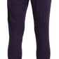 BENCIVENGA Purple Pure Cotton Tapered Mens Pants