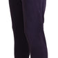 BENCIVENGA Purple Pure Cotton Tapered Mens Pants