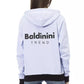 Baldinini Trend Purple Cotton Women Sweater With Adjustable Hood