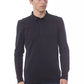 Verri Black Cotton Men Polo Shirt Long Sleeve
