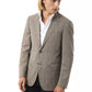 Uominitaliani Gray Wool Mens Blazer