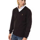 Uominitaliani Brown Merino Wool Men Sweater