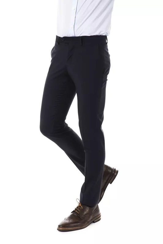 Uominitaliani Gray Wool Men's Suit Pant