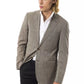 Uominitaliani Gray Wool Mens Blazer
