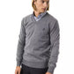Uominitaliani Gray Merino Wool Men Sweater