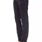 Ungaro Fever Blue Cotton Women's Regular Fit Pant