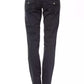 Ungaro Fever Blue Cotton Women's Regular Fit Pant