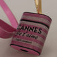 Dolce & Gabbana Pink Black Leather Strap Gold Metal Logo Airpods Case