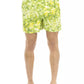 Just Cavalli Green Polyester Men Swim Short