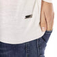 Baldinini Trend White Fabric Men Turtleneck Sweater