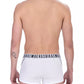Bikkembergs White Cotton Men's Trunk Underwear Pack