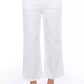 Frankie Morello White Cotton Women Cropped Trouser