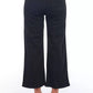 Frankie Morello Black Cotton Women Cropped Trouser