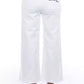 Frankie Morello White Cotton Women Cropped Trouser