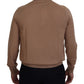 Dolce & Gabbana Beige Cashmere Crown Logo Pullover Sweater