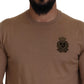 Dolce & Gabbana Beige Cashmere Crown Logo Pullover Sweater