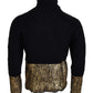Dolce & Gabbana Black Gold Turtleneck Mohair Pullover Mens Sweater