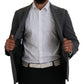 Dolce & Gabbana Gray Wool Stretch Slim Fit Jacket Blazer