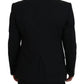Dolce & Gabbana Black Wool Stretch Slim Fit Jacket Blazer