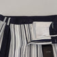 Dolce & Gabbana White Cotton Striped Cropped Pants