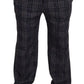 Dolce & Gabbana Gray Checkered Mid Waist Men Pants
