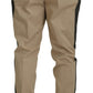 Dolce & Gabbana Brown Black Cotton Chino Men Pants