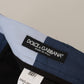 Dolce & Gabbana Blue Cotton Straight Fit Pants