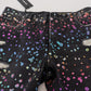 Dolce & Gabbana Black Multicolor Print Tattered Denim Jeans