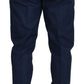 Dolce & Gabbana Blue Cotton Chino Formal Pants