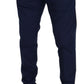 Dolce & Gabbana Blue Cotton Chino Formal Pants