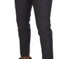Dolce & Gabbana Grey Cotton Checkered Chino Pants