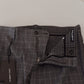 Dolce & Gabbana Grey Cotton Checkered Chino Pants