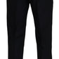 Dolce & Gabbana Black Wool Chino Formal Pants