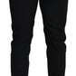 Dolce & Gabbana Black Polyester Chino Formal Pants