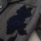 Dolce & Gabbana Gray Wool Roses Slim Fit Jacket Blazer