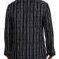 Dolce & Gabbana Blue Striped Silk Pajama Shirt Jacket