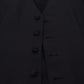 Dolce & Gabbana Black Wool Stretch Waistcoat Formal Vest