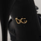 Dolce & Gabbana Black Stiletto High Heels Sandals Shoes