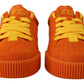 Dolce & Gabbana Orange Leather P.j. Tucker Sneakers Shoes