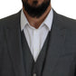 Dolce & Gabbana Gray MARTINI 3 Piece Slim Fit Suit