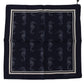 Dolce & Gabbana Blue Seahorse DG Printed Square Handkerchief Scarf