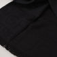 GF Ferre Black Wool Neck Wrap Shawl Fringes Scarf