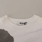 MSGM White Cotton Crewneck Pullover Sweatshirt Sweater