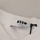MSGM White Cotton Crewneck Pullover Sweatshirt Sweater