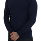 Paolo Pecora Milano Blue Cotton Crewneck Pullover Sweater